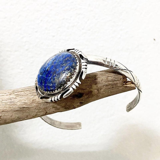 Handmade Sterling Silver925 bracelet with lapis lazuli