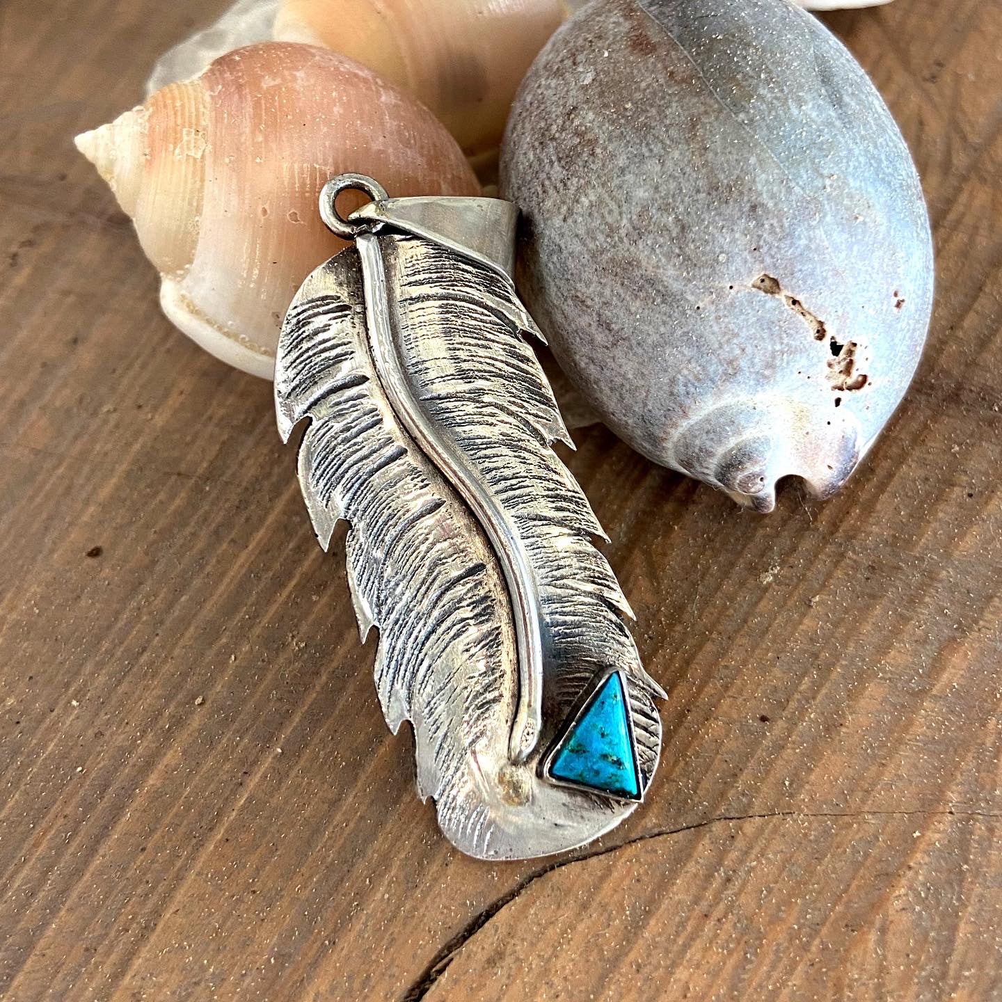 Handmade Sterling Silver925 pendant with a turquoise
