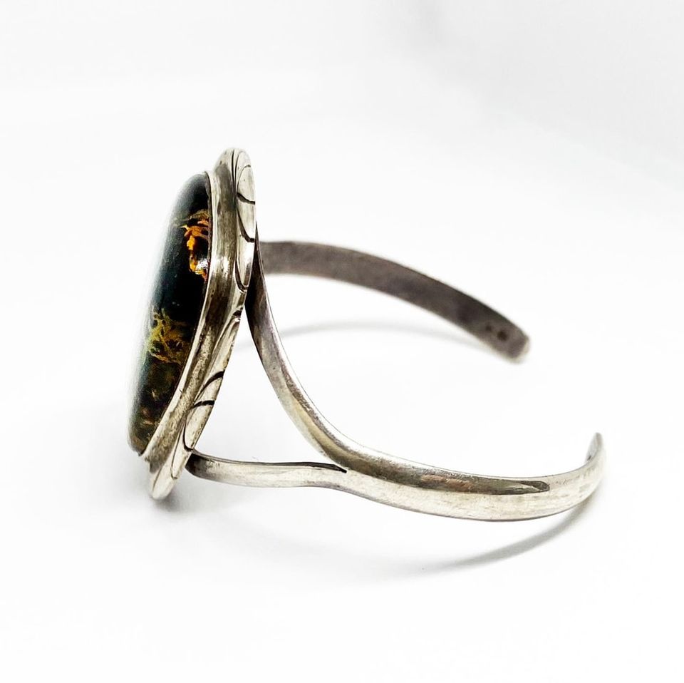 Handmade sterling silver925 bracelet with Pilbara Jasper